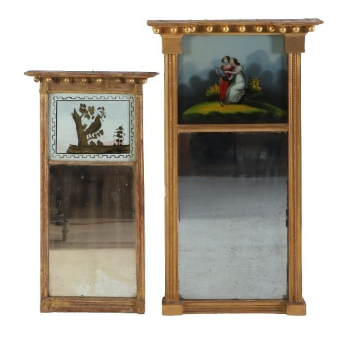 (2) Federal Eglomise Giltwood Wall Mirrors (1 of 10)