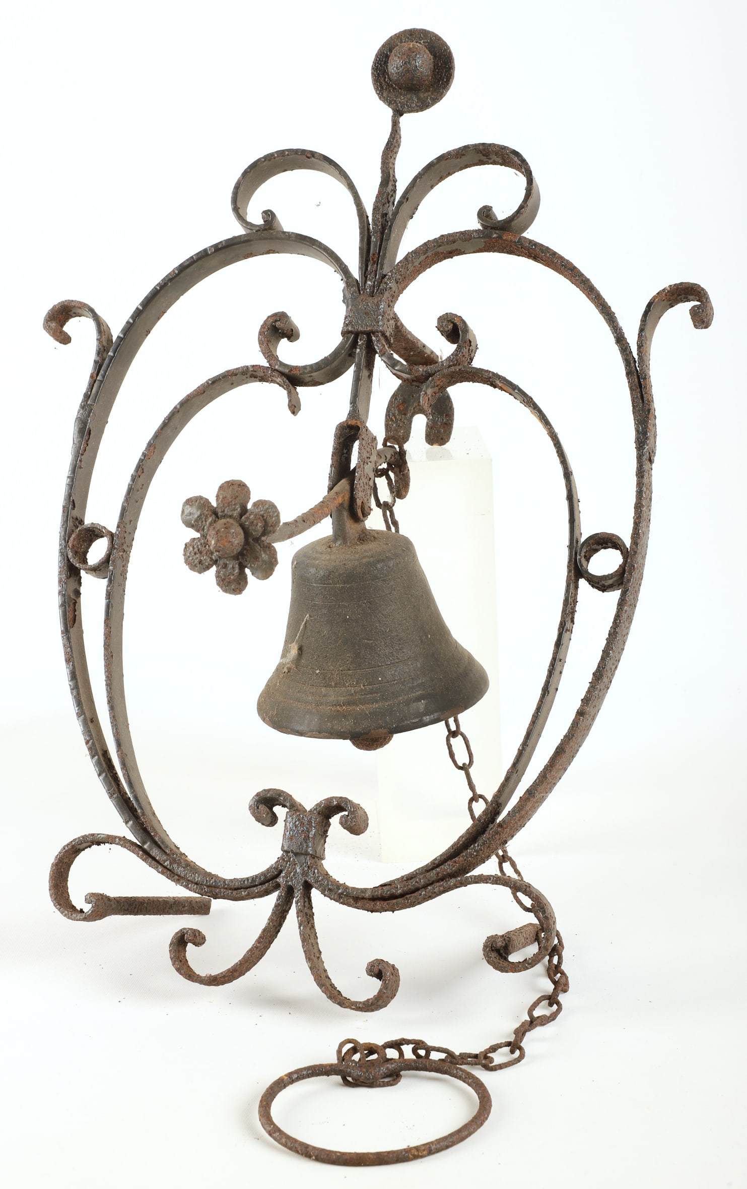 Hand forged wrought iron wall mounted door bell (1 of 6)