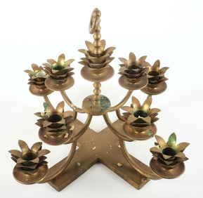 Gilt bronze candelabra chandelier