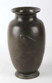 Japanese bronze vase table lamp