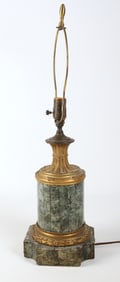 Gilt bronze & marble table lamp
