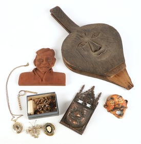 A Collection of Carvings and Wall Hangings