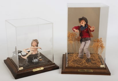 (2) Barbara Brigham Old West sculptures