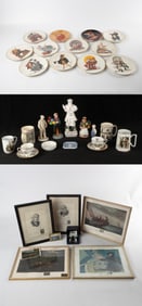 Lot of Porcelain and Stamp Items