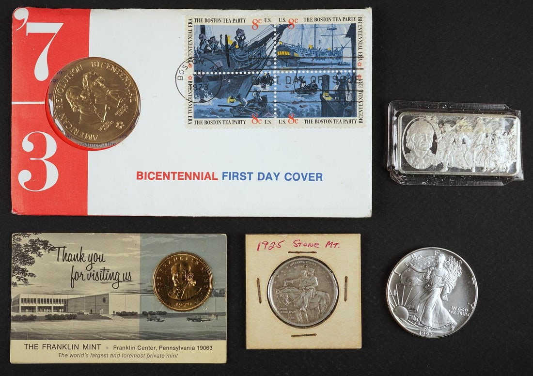 1992 Fine Silver Eagle Dollar, Ingots, Comm Coins (1 of 2)