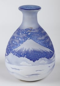 Joetsu Crystal Japanese cameo glass vase