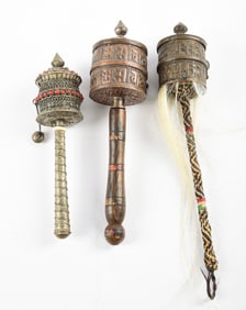 (3) Tibetan prayer wheels
