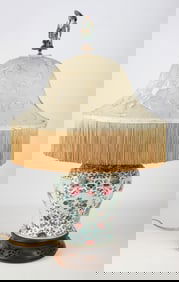 Chinese Famille Rose Jar as Lamp