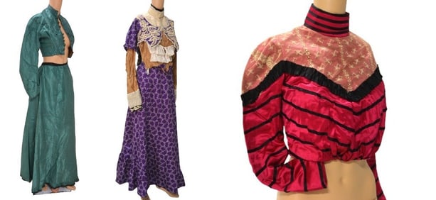 (3) 19th C Dresses and Bodice