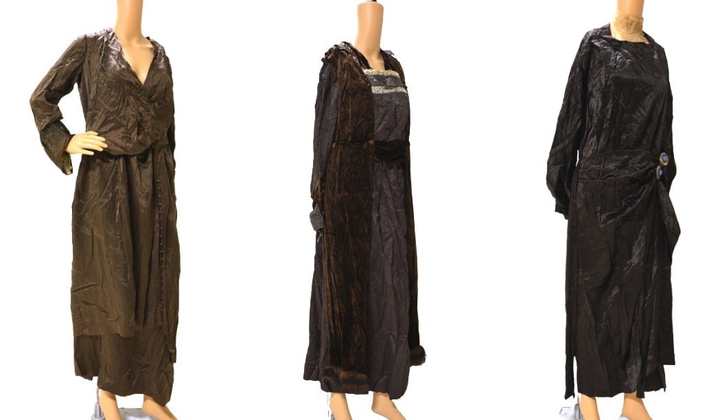(4) Early 20th C Silk Beaded Dresses (1 of 14)
