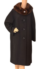 Lillian Charm New York Mink Collar Coat