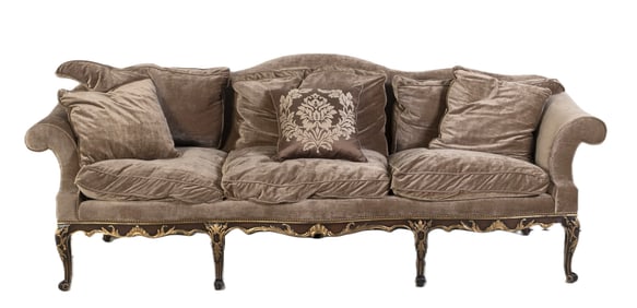 E.J. Victor stylized Louis XVI mohair sofa