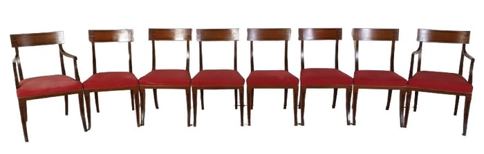 Lot of (8) Regency dining chairs