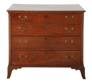 Georgian style 4-drawer inlaid chest