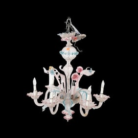 Venetian glass hanging chandelier