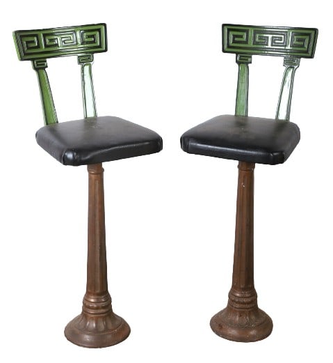 Pair Fornasetti style bar stools (1 of 8)