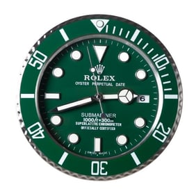 Watch dealer Rolex Hulk display clock