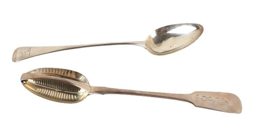(2) Large sterling silver spoons, 8.94 TO