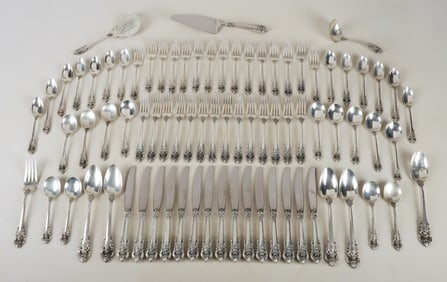 (79) Sterling Wallace 'Grande Baroque' Flatware