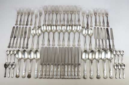 (80) Pieces Gorham "King Edward" sterling flatware