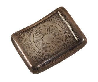 Joseph Willmore sterling silver snuff box, .945 TO