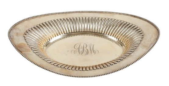 Bailey Banks & Biddle sterling silver oval bread tray