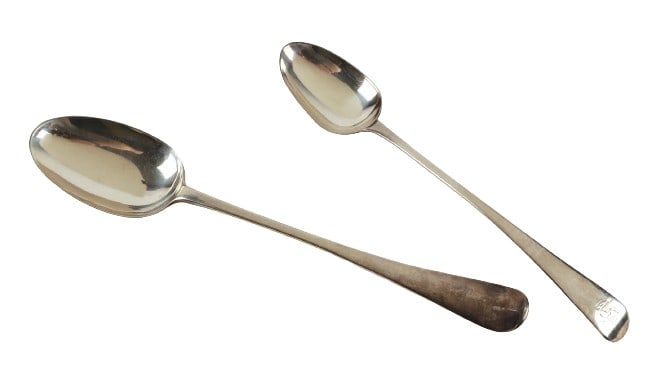 (2) Sterling silver stuffing spoons (1 of 8)