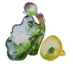 (2) Tittot Chinese Crystal Sculptures