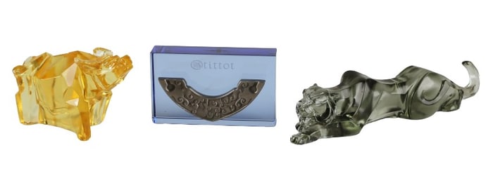 (3) Tittot Crystal Figures and Ornament