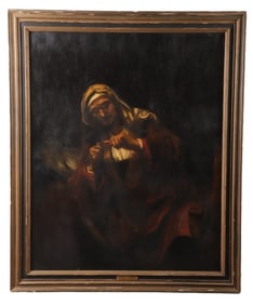 After Rembrandt "Old Woman Cutting Her Nails"