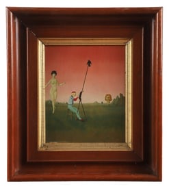 John Wilde Surrealist Painting "The Landscapist"