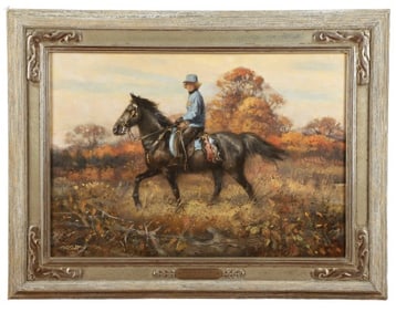 Robert Abbett Equestrian Painting