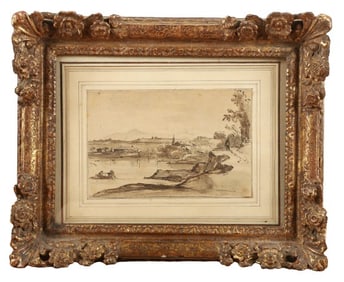 18th C Landscape Drawing after Pynacker