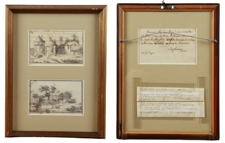 (2) 18th C continental Drawings