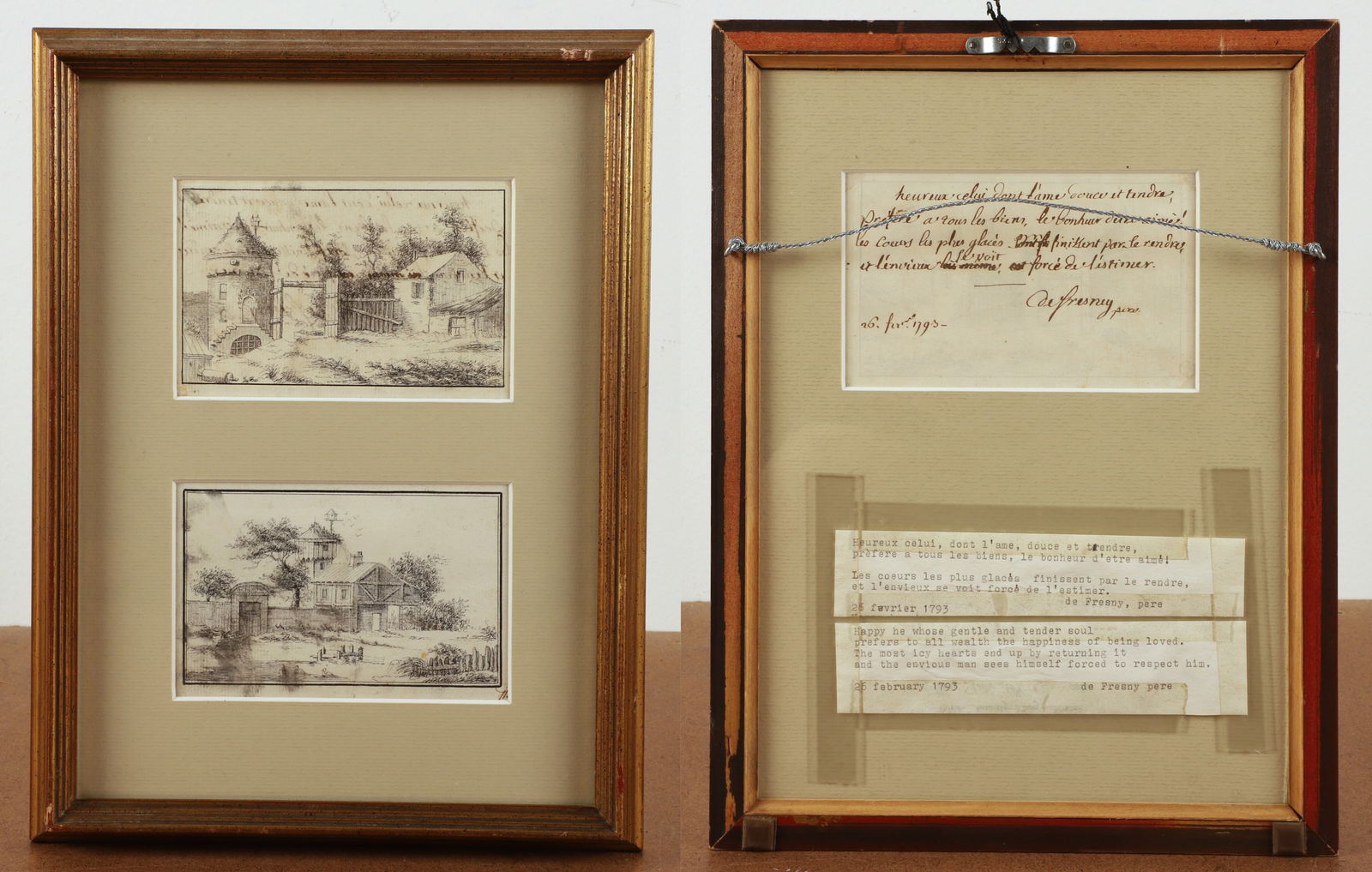 (2) 18th C continental Drawings (1 of 5)