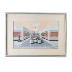 John Vassos Interior Design Painting for RCA