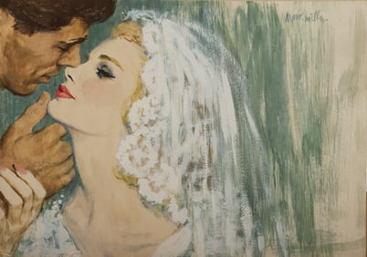 Mark Miller Kissing the Bride Illustration