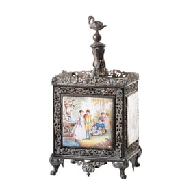 French enamel cigarette dispenser