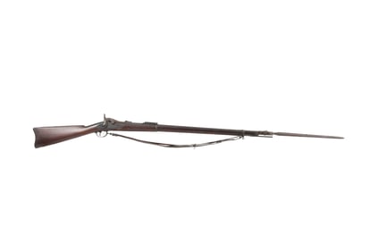 Springfield trapdoor rifle with bayonet