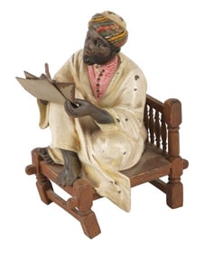 Franz Bergman Cold Painted Bronze 'Scribe'