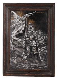 Limoges enamel plaque, Saint Clodius