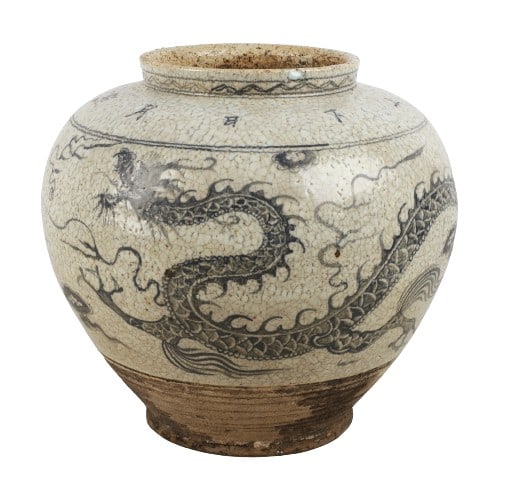 Chinese pottery jar vase (1 of 10)