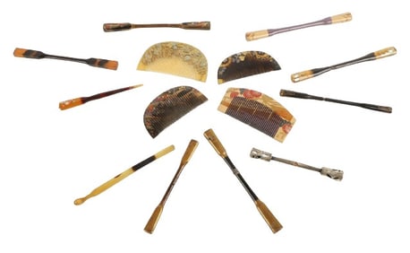 (14) Japanese lacquer Kanzashi hair ornaments