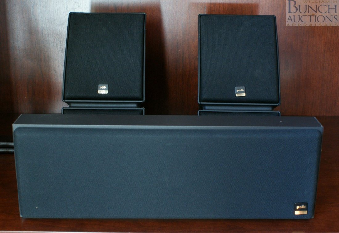 Three Polk audio speakers, monitor series 2: Three Polk audio speakers, monitor series 2