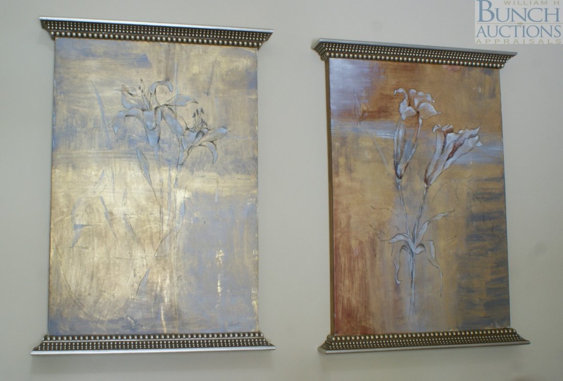 Stuart, acrylic on canvas, lily's, 48"h, 34"w: Stuart, acrylic on canvas, lily's, 48"h, 34"w