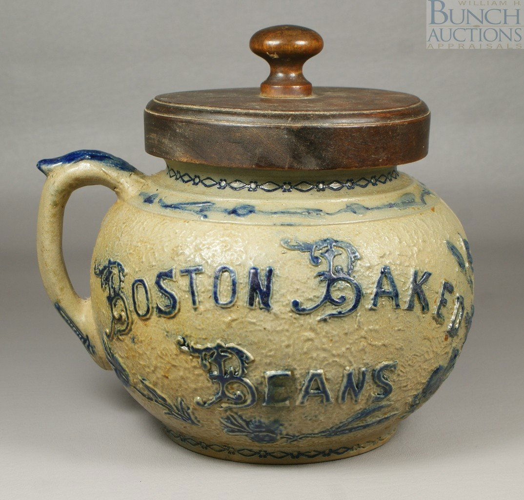12367 Stoneware Boston Baked Beans bean pot, wooden li Dec 04, 2012