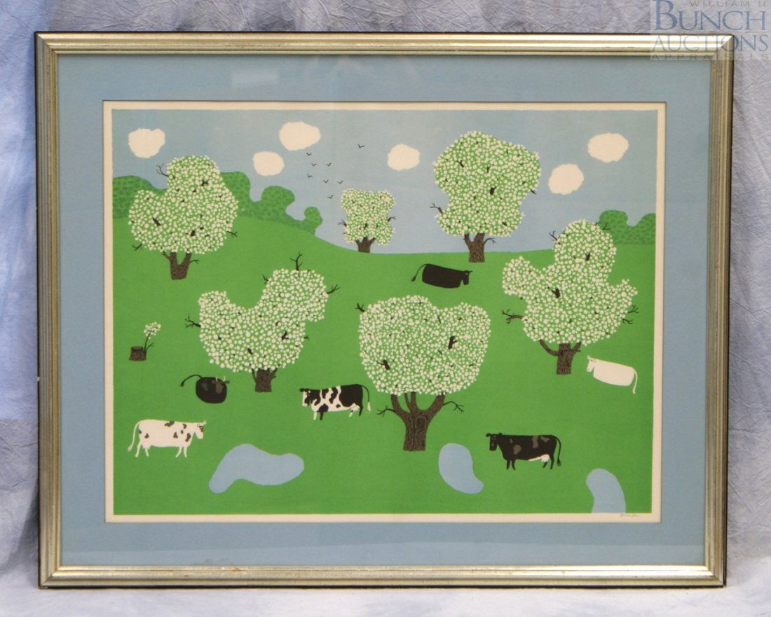 Doris Emrick Lee, (American. 1905-1983), "Blosso: Doris Emrick Lee, (American. 1905-1983), "Blossom Time" 1959, a lithograph in colors, 18 x 24 inches, from the edition of 300, very good condition.