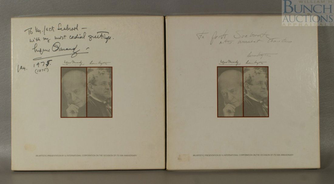 Eugene Normandy/Andrew Wyeth artistic presentati: Eugene Normandy/Andrew Wyeth artistic presentation commemorating the 50th anniversary of IU International Corporation record albums and prints, both inscribed to Jack Seabrook, one signed by Eugene No