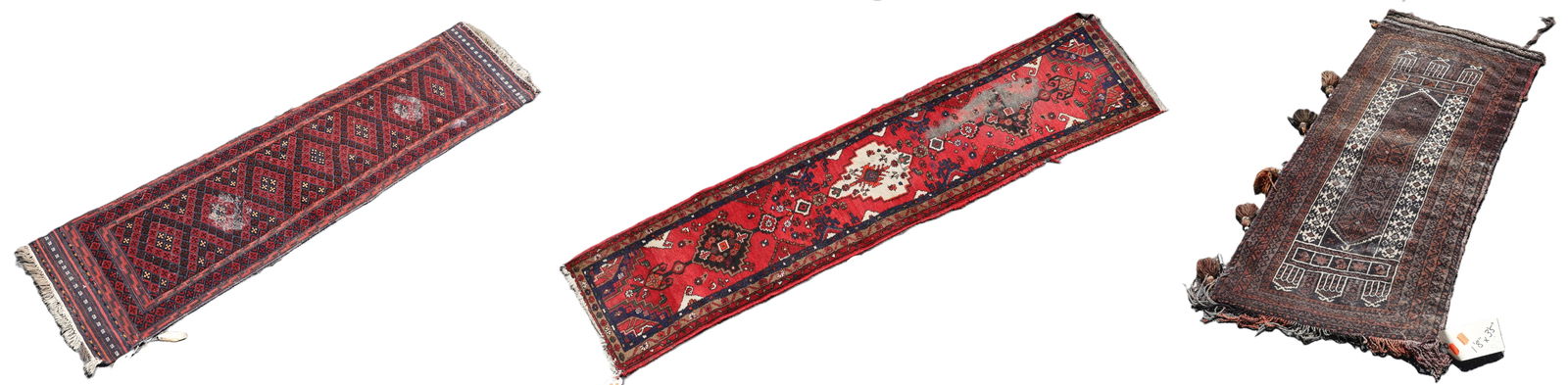 2'1" x 9'2" 20th Century Baluch, 2'3" x 9'10" 20th Century Persian Runner, 1'8" x 3'5" Afghan (1 of 11)