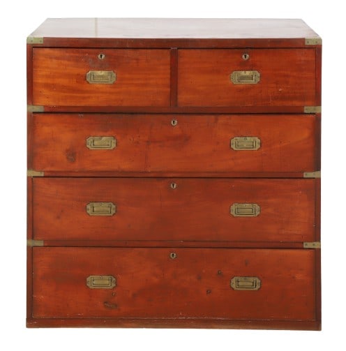 E Ross, Dublin, (2) pc campaign chest (1 of 5)